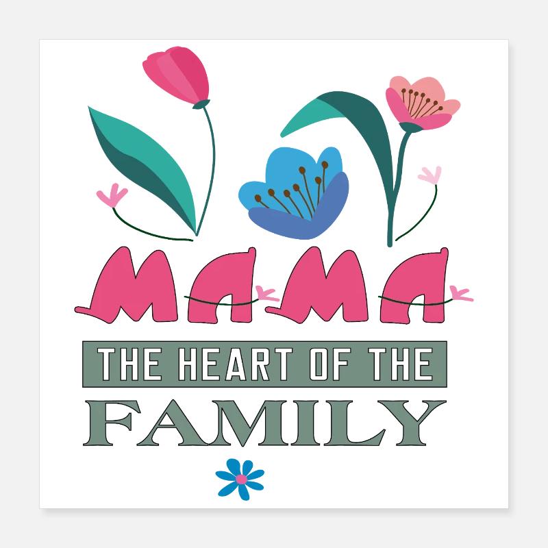 Mama Muttertag Poster 40x40 cm