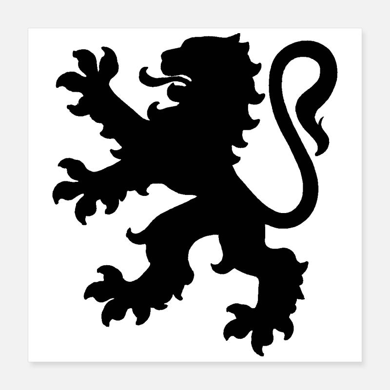 Lion Poster 40 x 40 cm