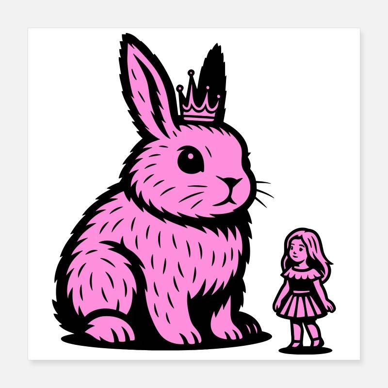 Bunny Princess Poster 16" x 16" (40x40 cm)