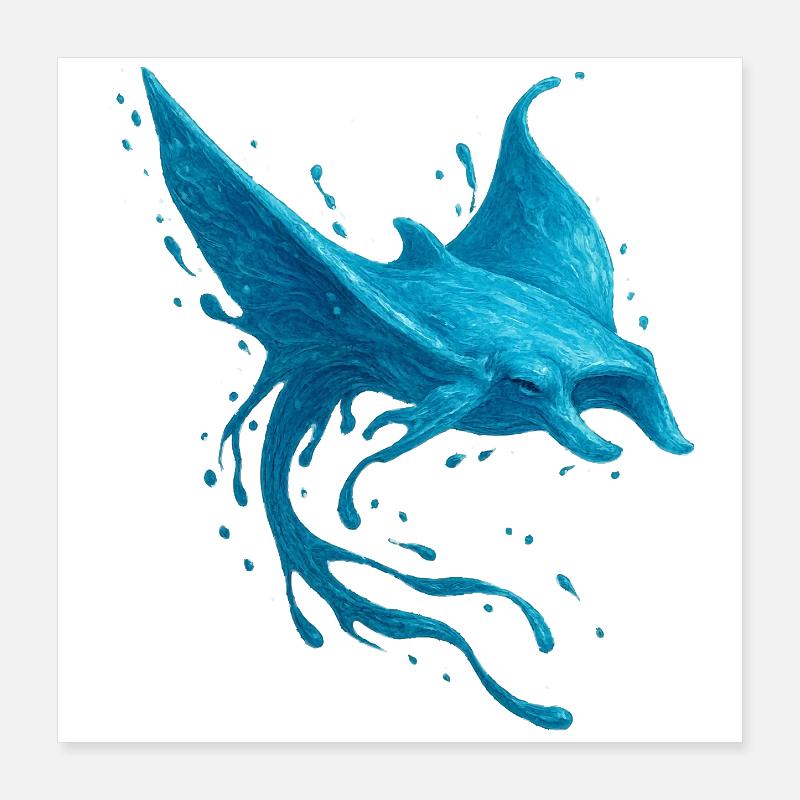 Manta fluide Poster 40 x 40 cm
