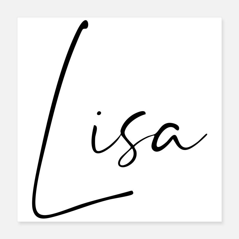 lisa / handschrift name design Poster 40x40 cm
