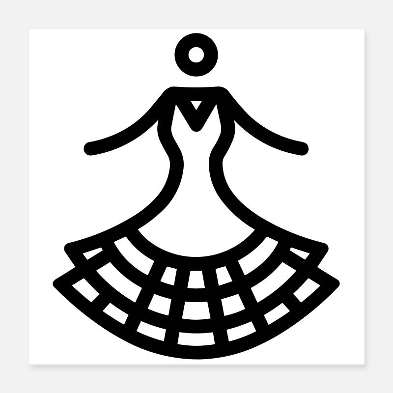 flamenco Poster 40 x 40 cm