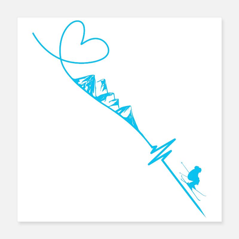 Skier Poster 16" x 16" (40x40 cm)