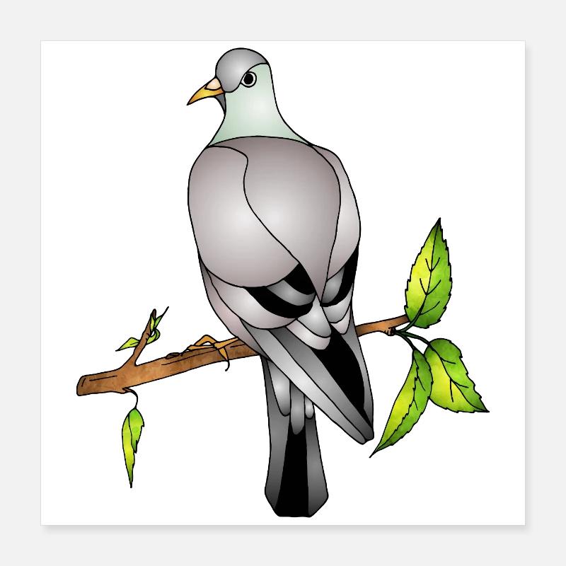 bird Poster 16" x 16" (40x40 cm)