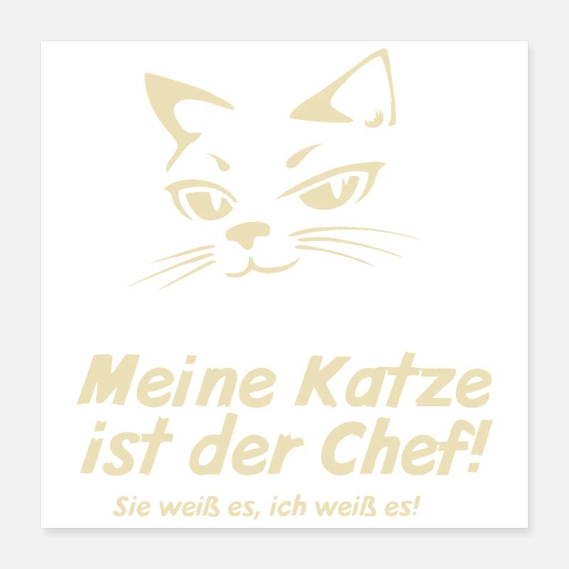 Mon chat est le patron Poster 40 x 40 cm