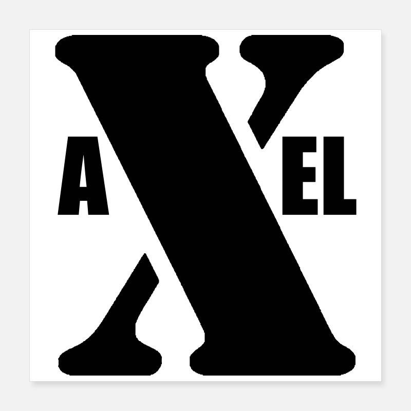 Axel – First Name Design | Minimal Typography Poster 40x40 cm