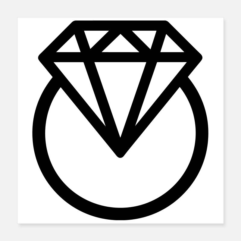 Diamantring Poster 40x40 cm