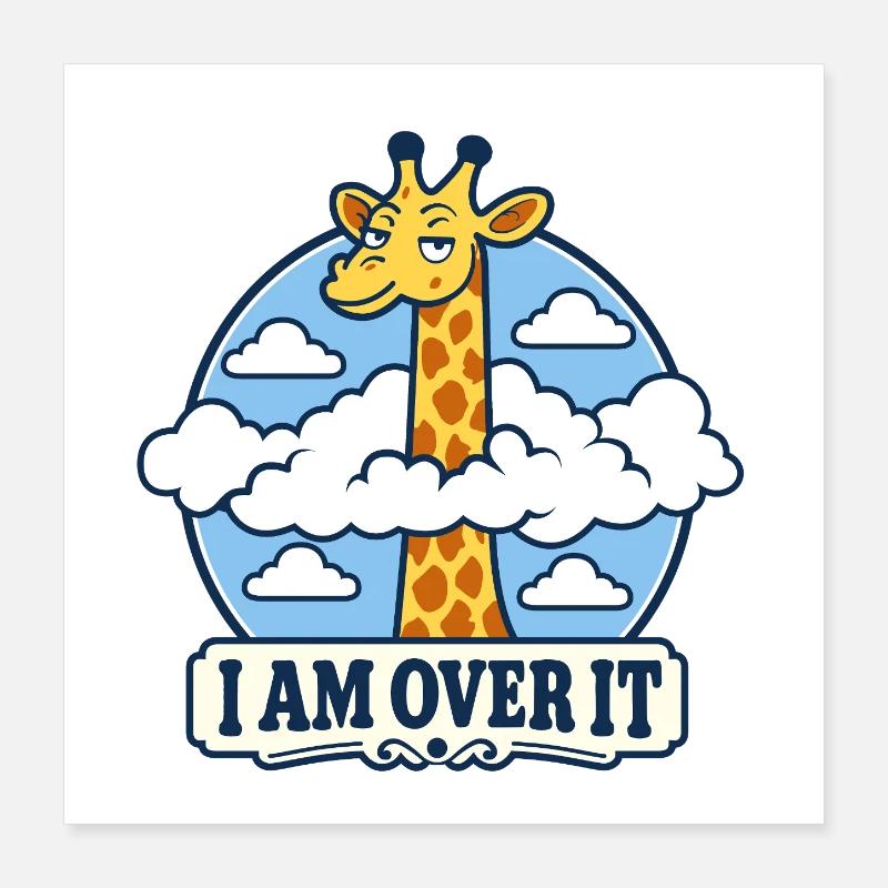 Giraffe Leave-it-behind Poster 16" x 16" (40x40 cm)