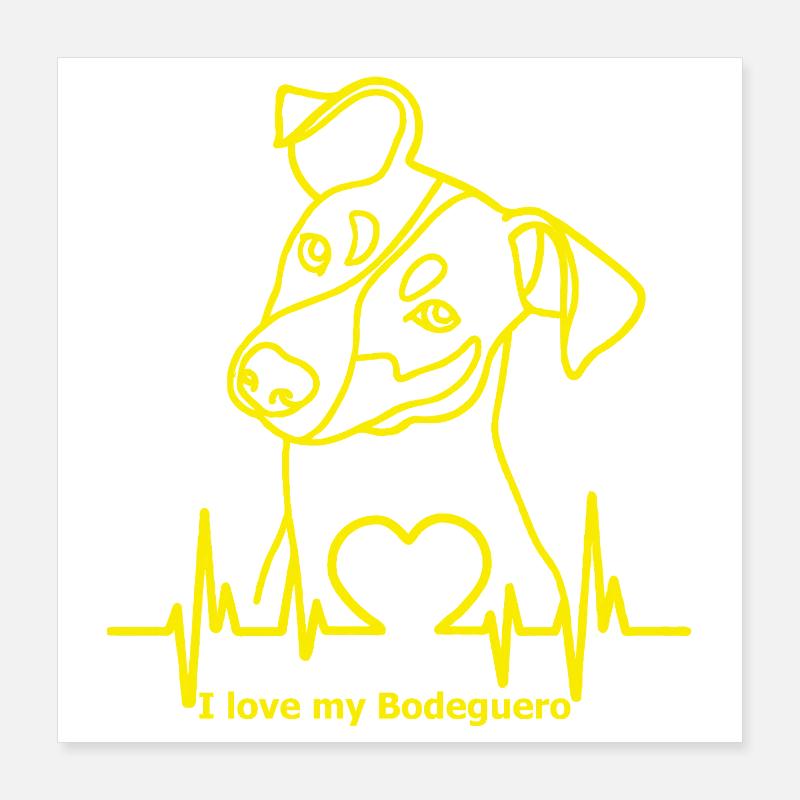 Bodeguero mit Herzschlag Poster 40x40 cm