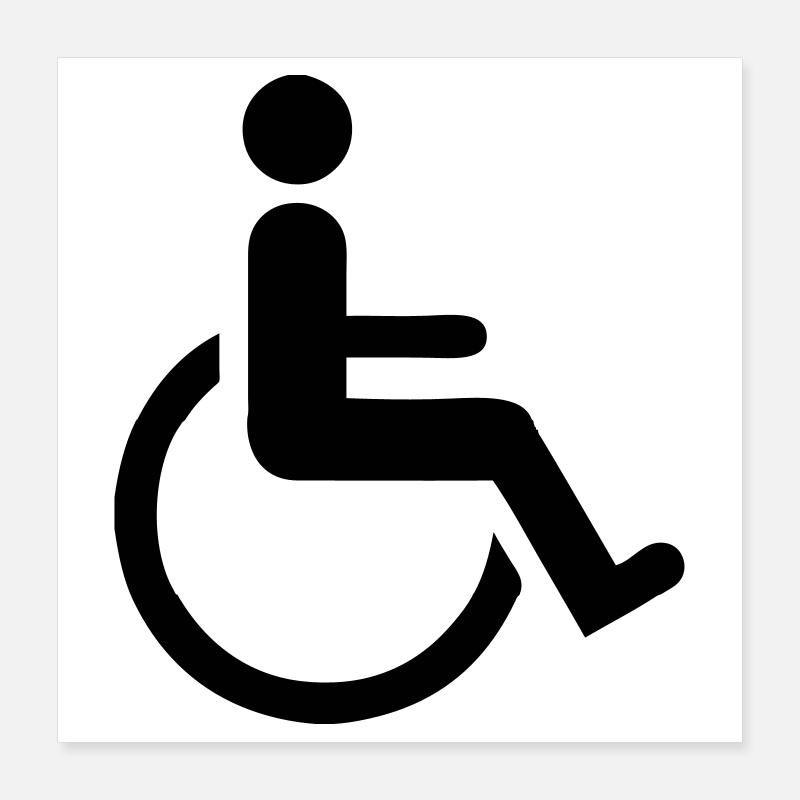 Rollstuhlfahrer Poster 40x40 cm