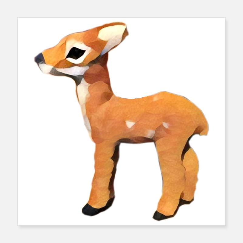 Rehkitz Design Poster 40x40 cm