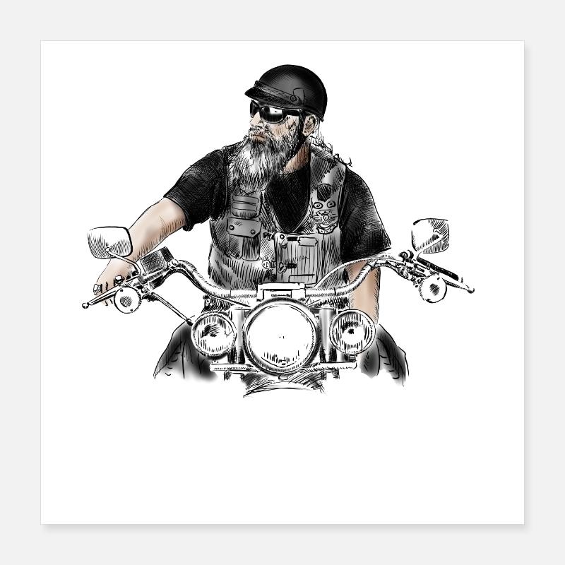 Biker Poster 40x40 cm