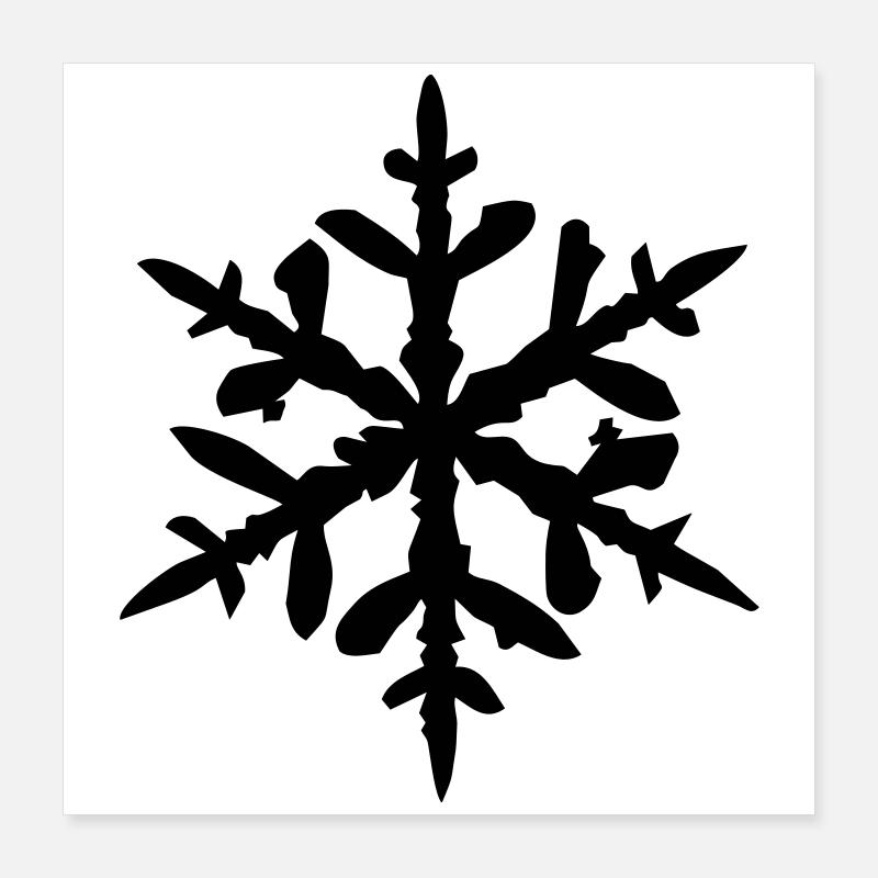 Flocon de neige Poster 40 x 40 cm
