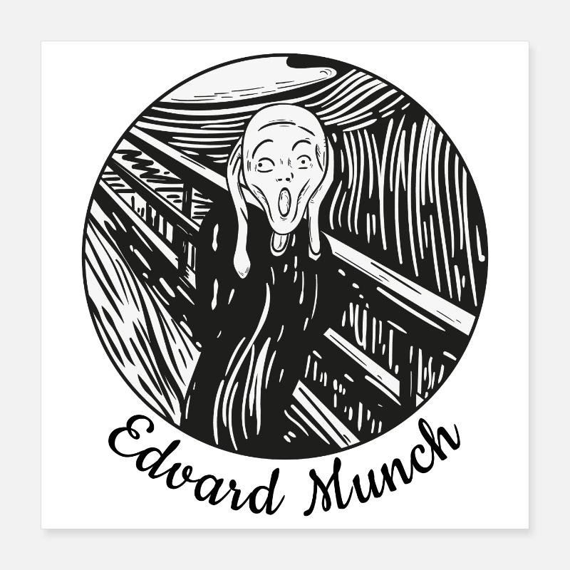 der Schrei tshirt Poster 40x40 cm