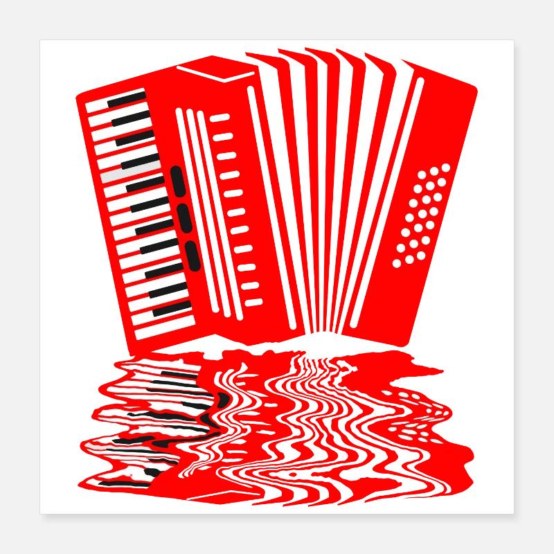 Musique d’accordéon Poster 40 x 40 cm