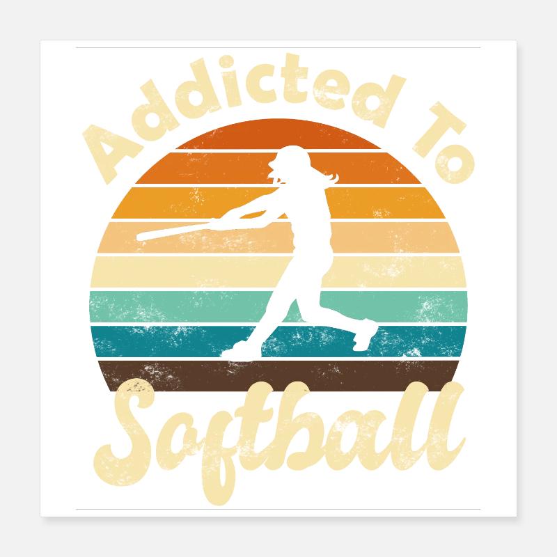 Softball Poster 40x40 cm
