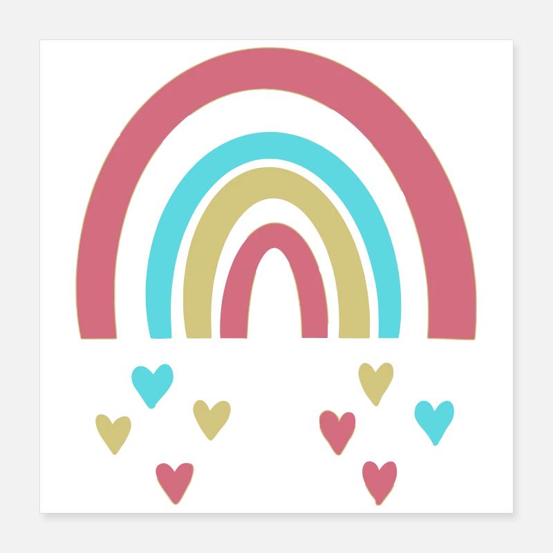 Rainbow Poster 16" x 16" (40x40 cm)