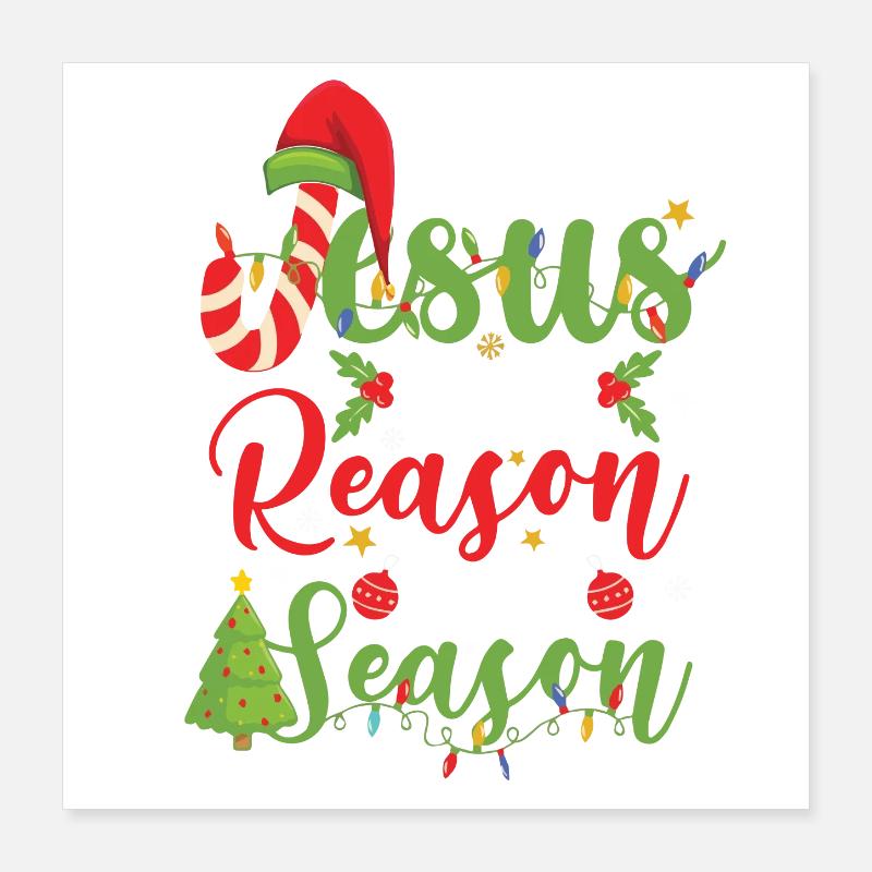 Raison de la conception de Noël de la saison Poster 40 x 40 cm
