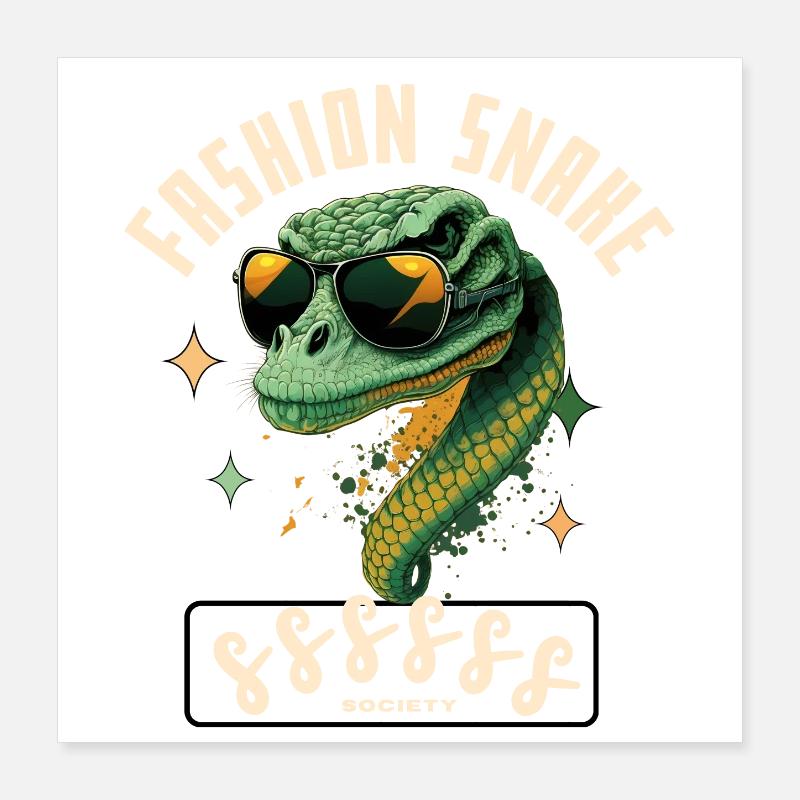 Crocodile Chic Sonnenbrillen Poster 40x40 cm