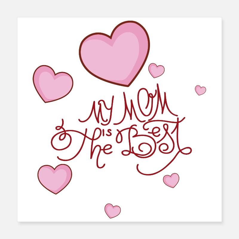 Muttertag, Mom Poster 40x40 cm