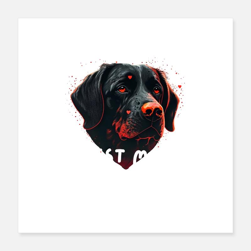 Ma Chienne Valentine Poster 40 x 40 cm