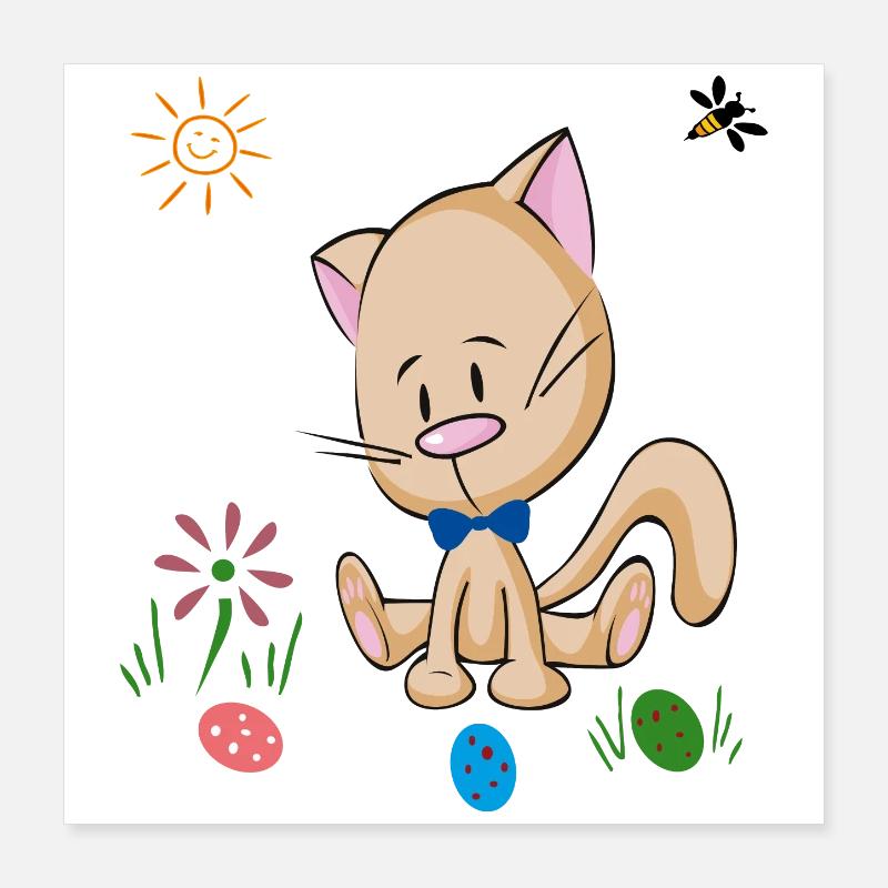 Oeufs de Pâques Poster 40 x 40 cm