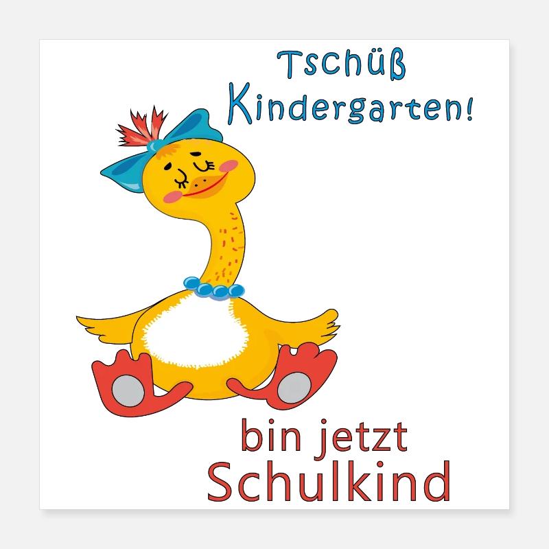 Bye bye kindergarten Poster 16" x 16" (40x40 cm)