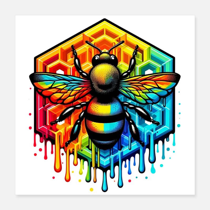 Abeille Poster 40 x 40 cm