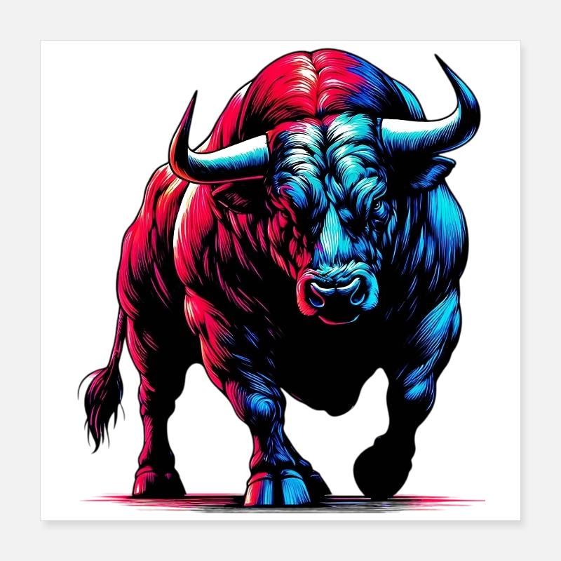 Stier Poster 40x40 cm