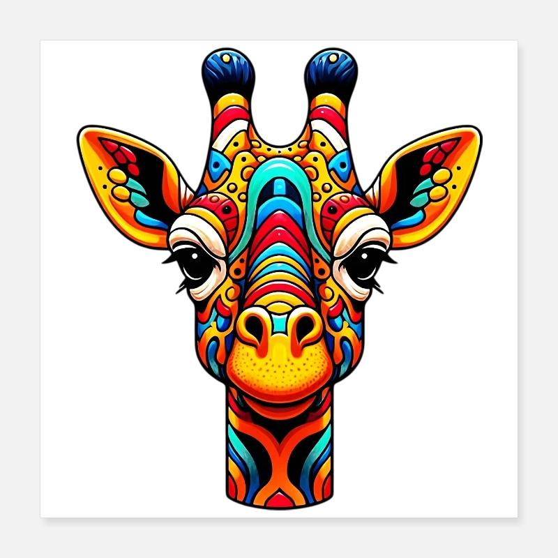 Giraffe Poster 40x40 cm