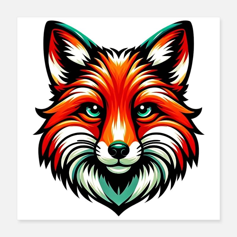 Renard Poster 40 x 40 cm