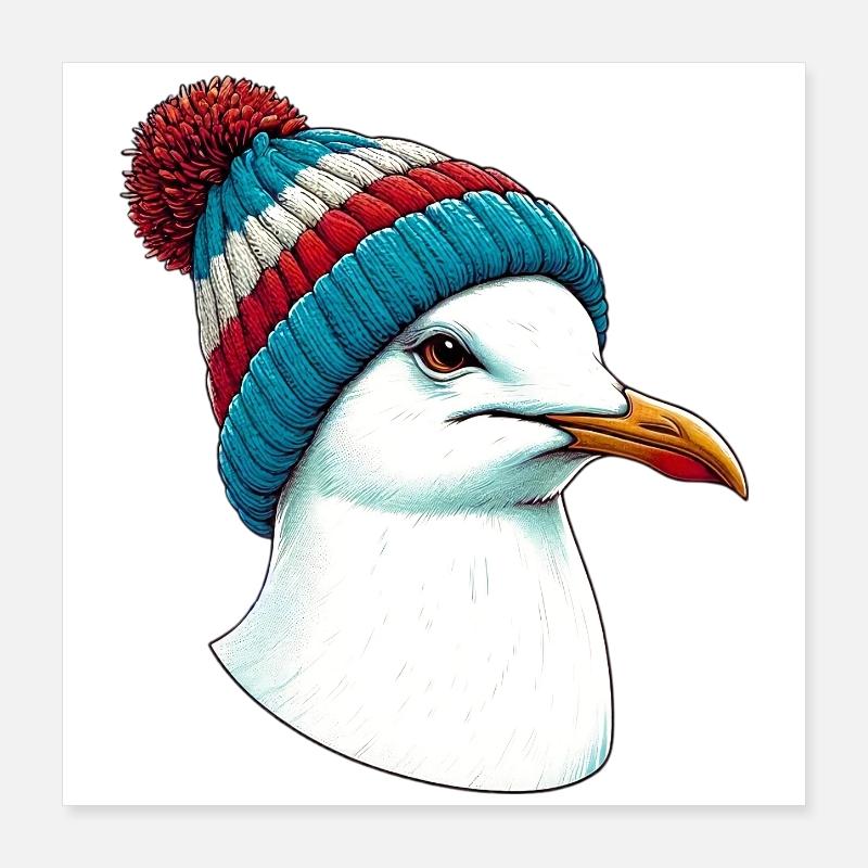 Gull Poster 16" x 16" (40x40 cm)
