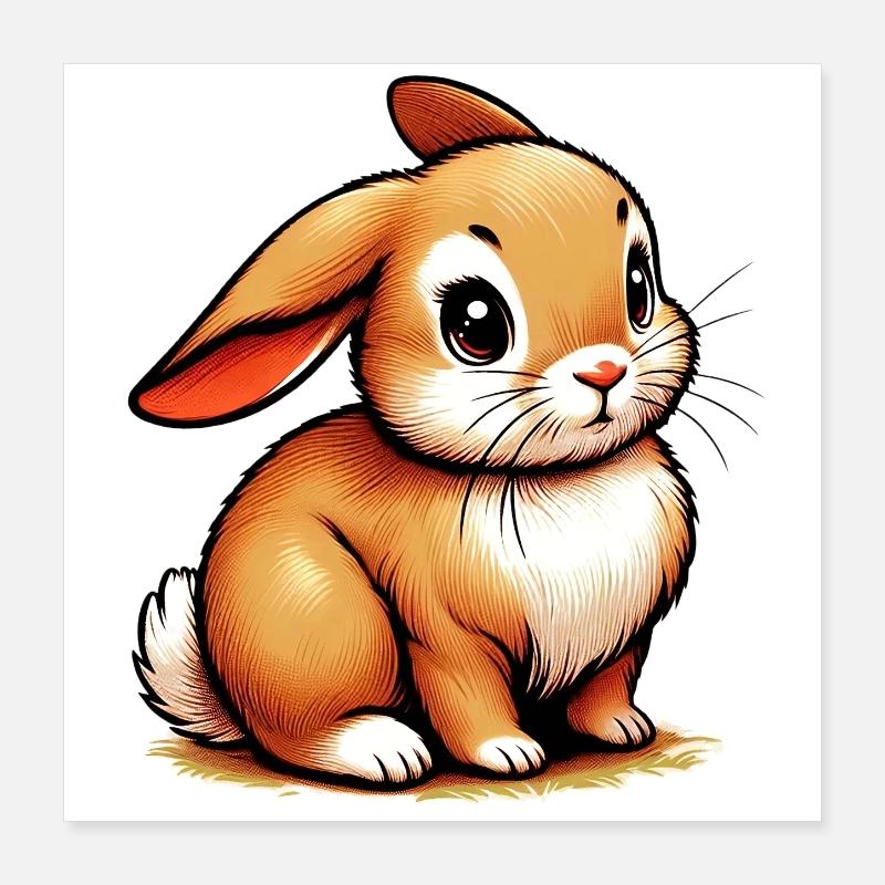 Rabbit Poster 16" x 16" (40x40 cm)