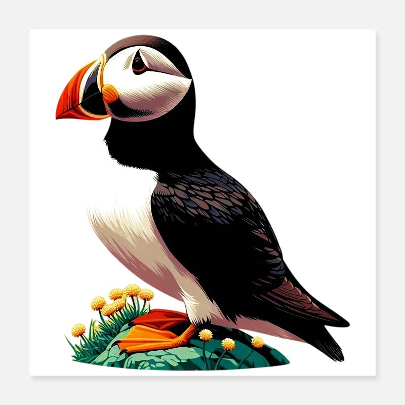 Papageitaucher Poster 40x40 cm