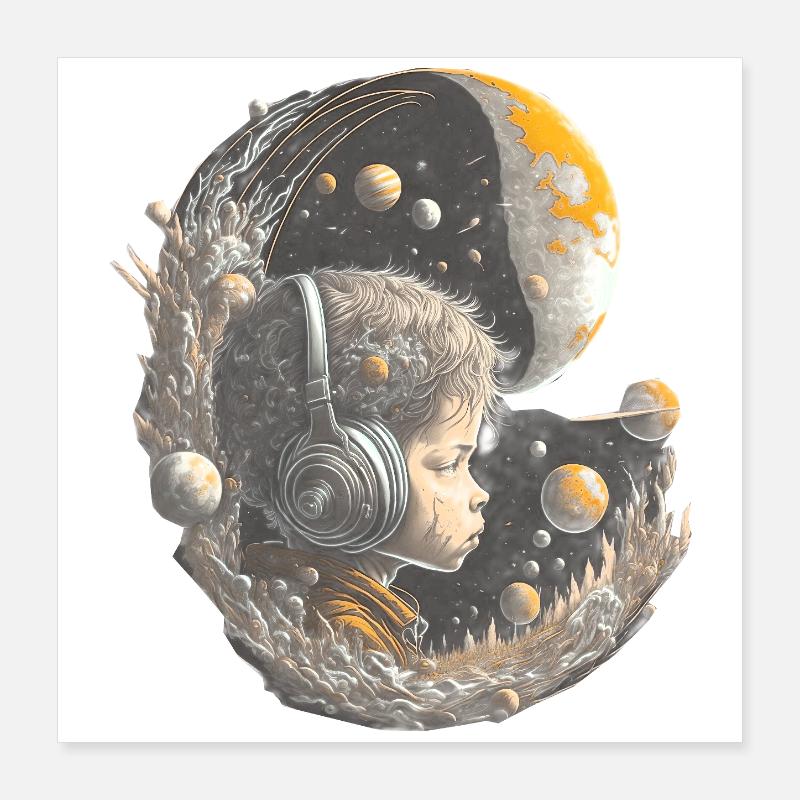 Modern Moonchild Poster 40x40 cm