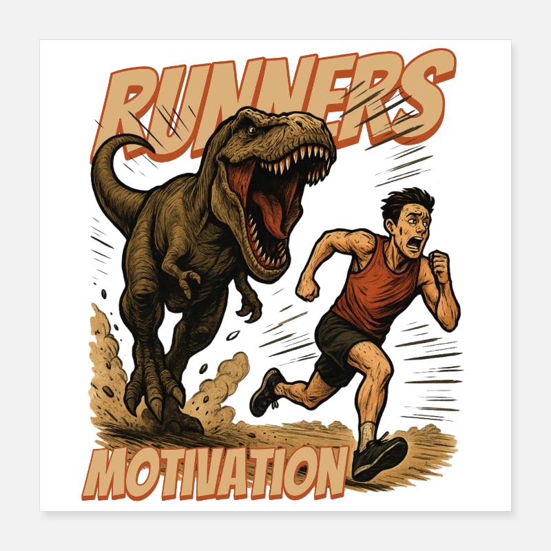 Alles eine Frage der "Runners" Motivation Poster 40x40 cm