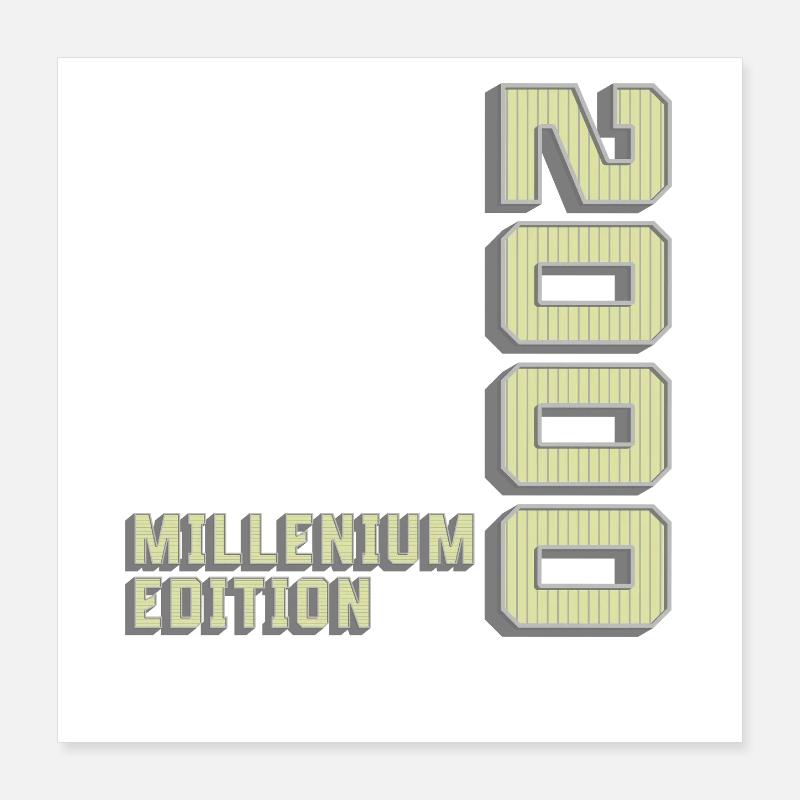 Millenium Edition, Cadeau d’anniversaire des années 2000 Poster 40 x 40 cm