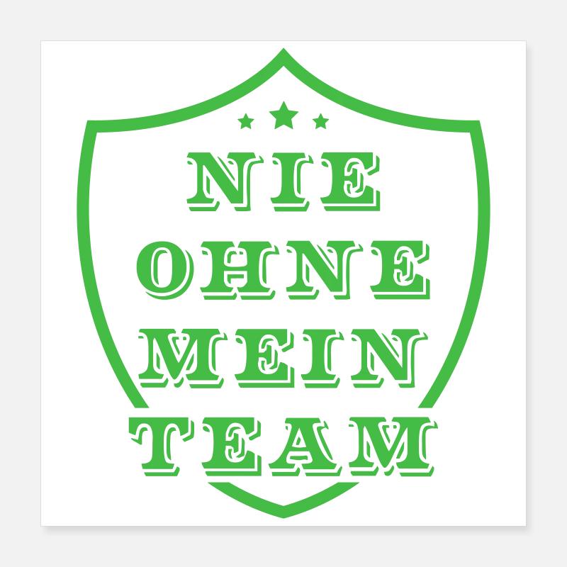 Mon équipe Poster 40 x 40 cm