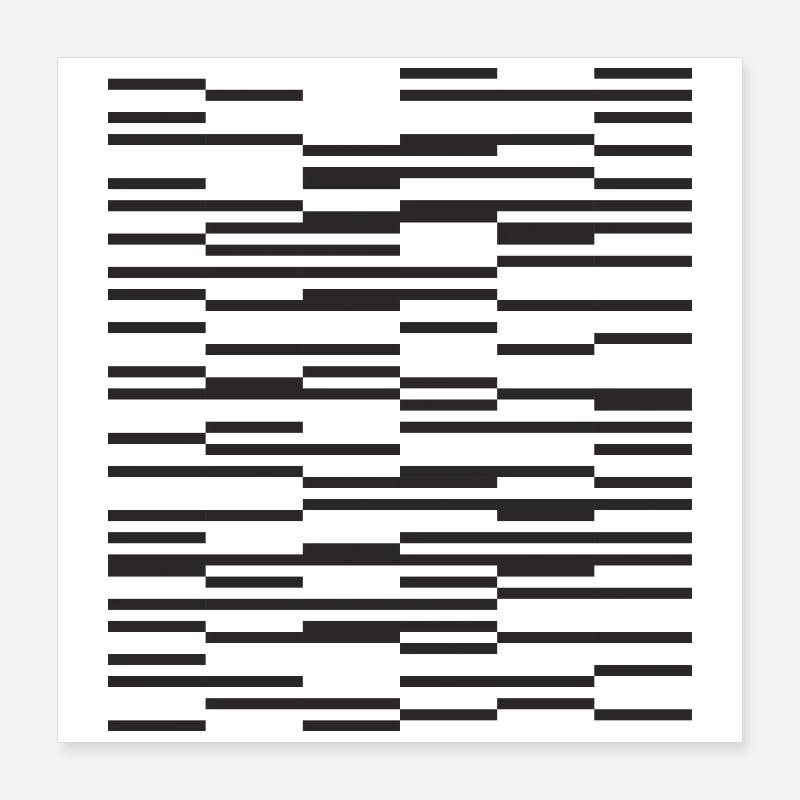 Liniendesign Minimalistischer Barcode Poster 40x40 cm