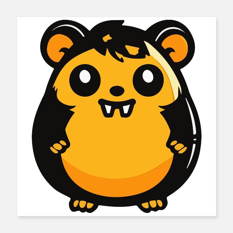 Hamster Halloween Zombie Poster 16" x 16" (40x40 cm)