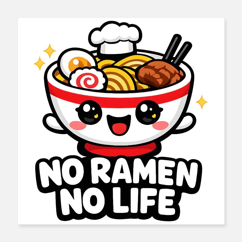 Ramen Smile Bowl Poster 16" x 16" (40x40 cm)