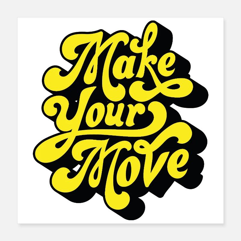 Faites votre action – Neon Script Poster 40 x 40 cm