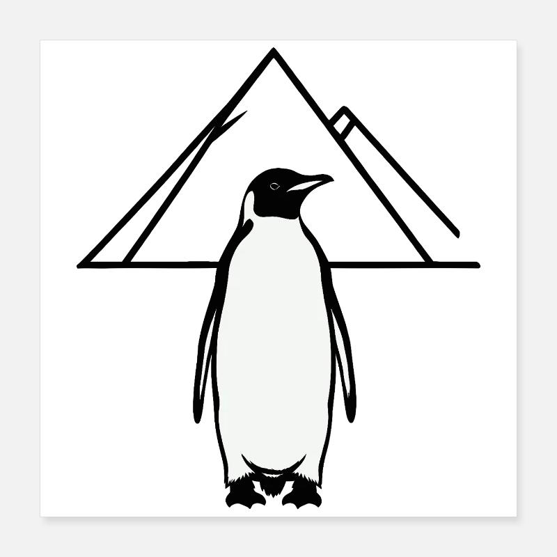 ABER WARUM? Pinguin Poster 40x40 cm