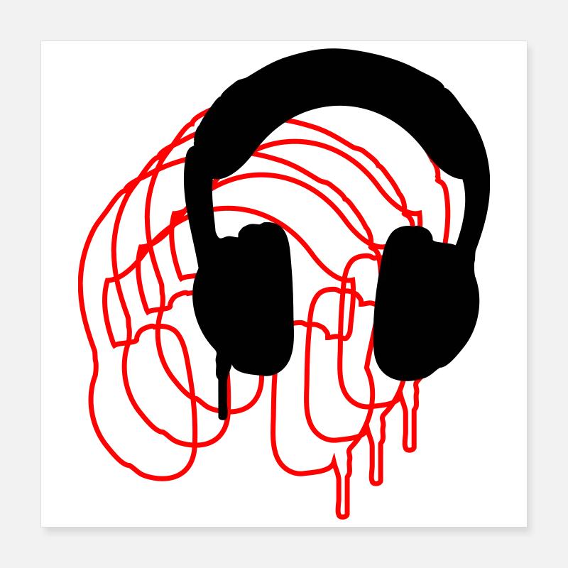 Casque Poster 40 x 40 cm