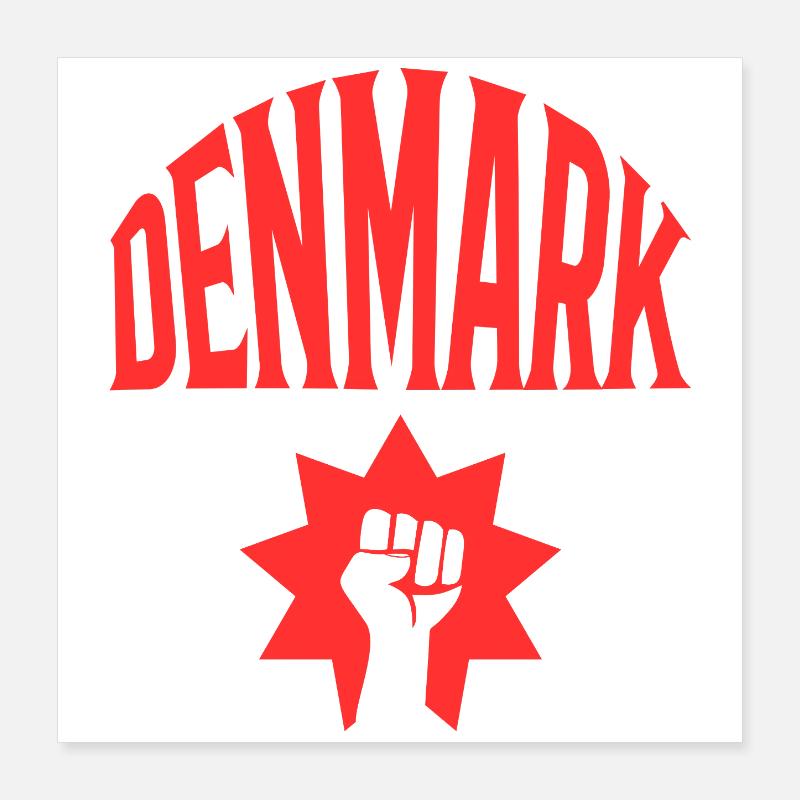 Denmark Poster 40x40 cm