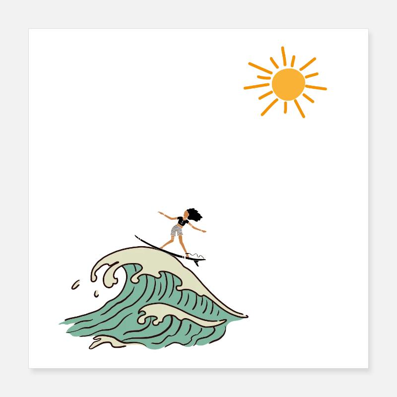 surfer Poster 40x40 cm