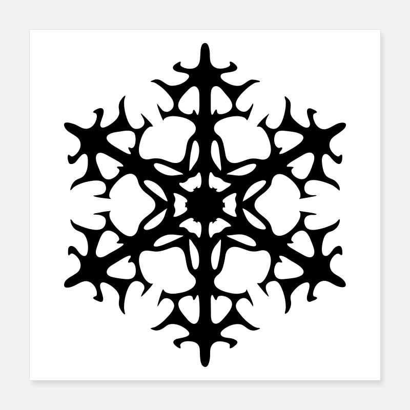 Schneestern Poster 40x40 cm