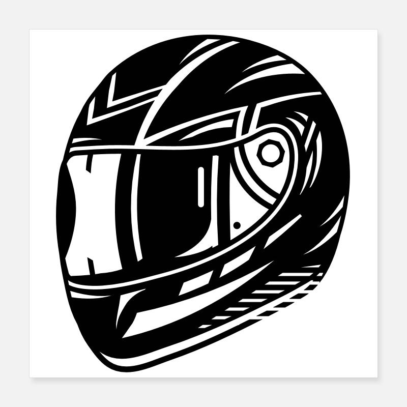 motorcycle helmet Poster 16" x 16" (40x40 cm)