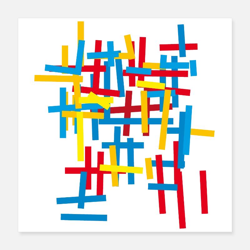 Abstract - Patterns / Bauhaus Poster 16" x 16" (40x40 cm)
