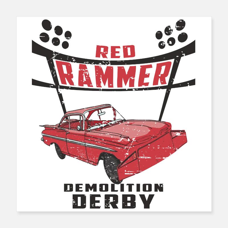 Rammer rouge Poster 40 x 40 cm